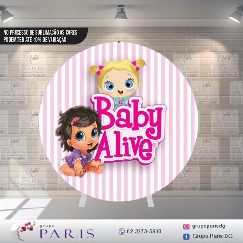 Painel Sublimado Redondo Baby Alive