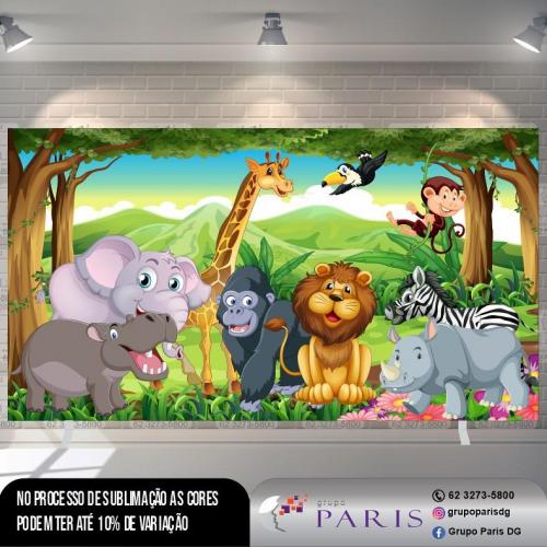 Painel Sublimado Safari Encantado