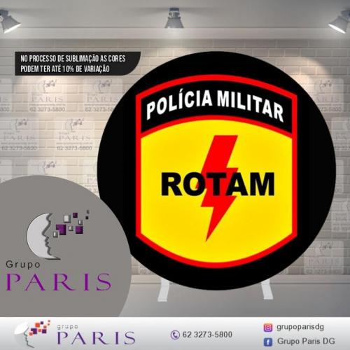 Painel Sublimado Redondo Policia / ROTAM