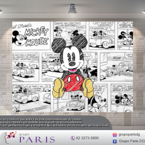 Painel Sublimado Mickey