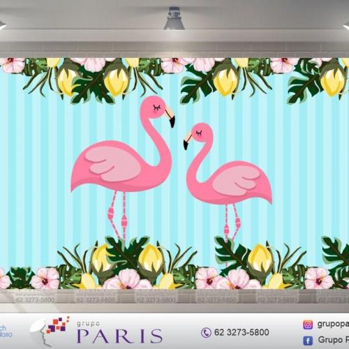 Painel Sublimado Flamingos