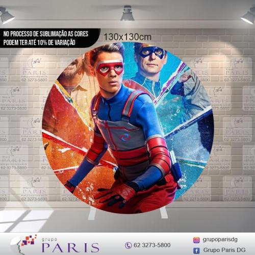 Painel Sublimado Redondo Henry Danger / Capitão Men